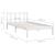 Cadru de pat mic single, alb, 75x190 cm, lemn masiv de pin GartenMobel Dekor