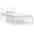 Cadru de pat mic single, alb, 75x190 cm, lemn masiv de pin GartenMobel Dekor