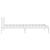 Cadru de pat mic single, alb, 75x190 cm, lemn masiv de pin GartenMobel Dekor