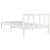 Cadru de pat single, alb, 90x190 cm, lemn masiv de pin GartenMobel Dekor