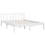 Cadru de pat dublu, alb, 135x190 cm, lemn masiv de pin GartenMobel Dekor