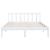 Cadru de pat dublu, alb, 135x190 cm, lemn masiv de pin GartenMobel Dekor
