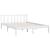 Cadru de pat, alb, 140x190 cm, lemn de pin masiv GartenMobel Dekor