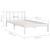 Cadru de pat, alb, 90x200 cm, lemn masiv de pin  GartenMobel Dekor