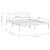 Cadru de pat King Size, alb, 150x200 cm, lemn masiv de pin GartenMobel Dekor