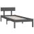 Cadru de pat single, gri, 90x190 cm, lemn masiv de pin GartenMobel Dekor