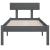 Cadru de pat single, gri, 90x190 cm, lemn masiv de pin GartenMobel Dekor