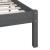 Cadru de pat single, gri, 90x190 cm, lemn masiv de pin GartenMobel Dekor