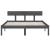 Cadru de pat UK King, gri, 150x200 cm, lemn masiv pin GartenMobel Dekor