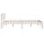 Cadru de pat mic dublu, alb, 120x190 cm, lemn masiv GartenMobel Dekor