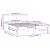 Cadru de pat, alb, 140x190 cm, lemn masiv de pin GartenMobel Dekor