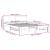 Cadru de pat King Size, alb, 150x200 cm, lemn masiv GartenMobel Dekor