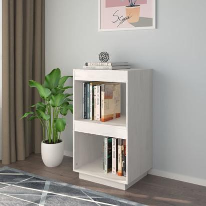 Bibliotecă, alb, 40x30x71 cm, lemn masiv de pin GartenMobel Dekor