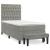 Pat box spring cu saltea, gri deschis, 90x190 cm, catifea GartenMobel Dekor