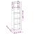 Bibliotecă/Separator cameră gri 40x35x167 cm lemn masiv de pin GartenMobel Dekor