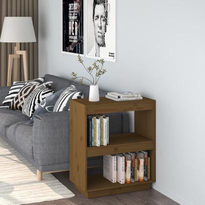 Bibliotecă, maro miere, 60x35x71 cm, lemn masiv de pin GartenMobel Dekor
