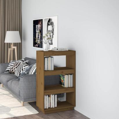Bibliotecă/Separator cameră maro miere 60x35x103cm lemn pin GartenMobel Dekor