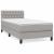 Pat box spring cu saltea, gri deschis, 100x200 cm, textil GartenMobel Dekor