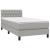 Pat box spring cu saltea, gri deschis, 100x200 cm, textil GartenMobel Dekor
