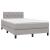 Pat continental cu saltea, gri deschis, 120x200 cm, textil GartenMobel Dekor