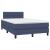 Pat box spring cu saltea, albastru, 120x200 cm, textil GartenMobel Dekor