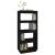 Bibliotecă/Separator cameră negru 60x35x135 cm lemn masiv pin GartenMobel Dekor