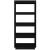 Bibliotecă/Separator cameră negru 60x35x135 cm lemn masiv pin GartenMobel Dekor
