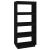 Bibliotecă/Separator cameră negru 60x35x135 cm lemn masiv pin GartenMobel Dekor