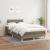 Pat box spring cu saltea, gri taupe, 120x200 cm, textil GartenMobel Dekor