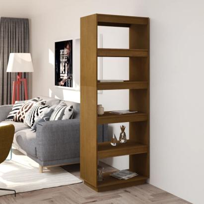 Bibliotecă/Separator cameră, maro miere, 60x35x167 cm, lemn pin GartenMobel Dekor