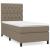 Pat box spring cu saltea, gri taupe, 80x200 cm, textil GartenMobel Dekor