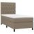 Pat box spring cu saltea, gri taupe, 80x200 cm, textil GartenMobel Dekor