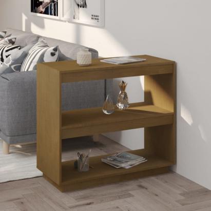 Bibliotecă, maro, 80x35x71 cm, lemn masiv de pin GartenMobel Dekor