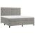 Pat box spring cu saltea, gri deschis, 180x200 cm, catifea GartenMobel Dekor