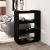 Bibliotecă/Separator cameră, negru, 80x35x103cm, lemn masiv pin GartenMobel Dekor