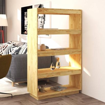 Bibliotecă/Separator cameră, 80x35x135 cm, lemn masiv pin GartenMobel Dekor
