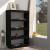 Bibliotecă/Separator cameră, negru 80x35x135 cm, lemn masiv pin GartenMobel Dekor