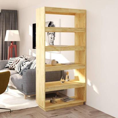Bibliotecă/Separator cameră, 80x35x167 cm, lemn masiv pin GartenMobel Dekor
