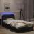 Cadru de pat cu lumini LED, negru, 90x190 cm, piele ecologică GartenMobel Dekor