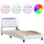 Cadru de pat cu lumini LED, alb, 90x190 cm, piele ecologică GartenMobel Dekor