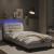 Cadru de pat cu lumini LED, alb, 90x200 cm, piele ecologică GartenMobel Dekor