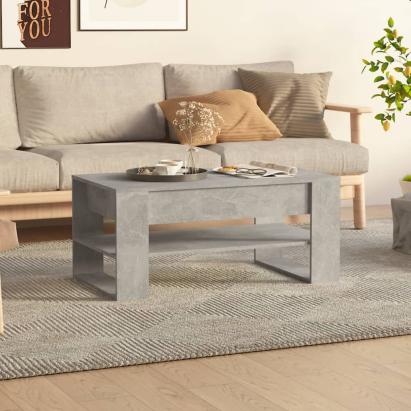 Măsuță de cafea, gri beton, 102x55x45 cm, lemn prelucrat GartenMobel Dekor