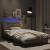 Cadru de pat cu LED, cappuccino, 100x200 cm, piele ecologică GartenMobel Dekor