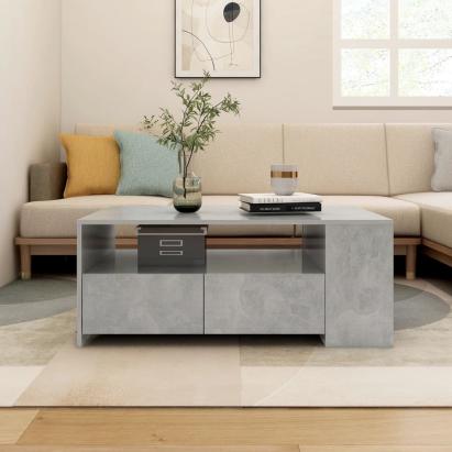 Măsuță de cafea, gri beton, 102x55x42 cm, lemn prelucrat GartenMobel Dekor