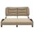 Cadru de pat lumini LED, cappuccino, 140x200 cm piele ecologică GartenMobel Dekor