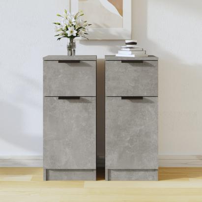 Servante, 2 buc., gri beton, 30x30x70 cm, lemn compozit GartenMobel Dekor