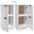 Servante, 2 buc., alb extralucios, 30x30x70 cm, lemn compozit GartenMobel Dekor