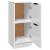 Servante, 2 buc., alb extralucios, 30x30x70 cm, lemn compozit GartenMobel Dekor