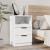 Noptiere, 2 buc., alb, lemn prelucrat GartenMobel Dekor