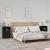 Noptiere, 2 buc., negru, lemn prelucrat GartenMobel Dekor